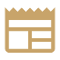 Icon representing news, press features, and published articles.