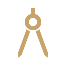 Technical design icon symbolizing measurements, drafting, and precision work.